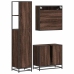 Set de muebles baño 3 pzas madera contrachapada roble marrón