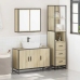 Set de muebles de baño 3 pzas madera contrachapada roble Sonoma