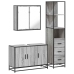 Set de muebles de baño 3 pzas madera contrachapada gris sonoma