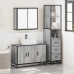 Set de muebles de baño 3 pzas madera contrachapada gris sonoma