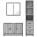 Set de muebles de baño 3 pzas madera contrachapada gris sonoma