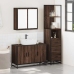 Set de muebles baño 3 pzas madera contrachapada roble marrón