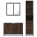 Set de muebles baño 3 pzas madera contrachapada roble marrón