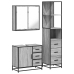 Set de muebles de baño 3 pzas madera contrachapada gris sonoma