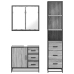 Set de muebles de baño 3 pzas madera contrachapada gris sonoma