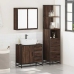 Set de muebles baño 3 pzas madera contrachapada roble marrón