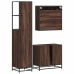 Set de muebles baño 3 pzas madera contrachapada roble marrón