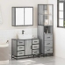 Set de muebles de baño 3 pzas madera contrachapada gris sonoma