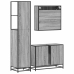 Set de muebles de baño 3 pzas madera contrachapada gris sonoma