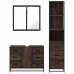 Set de muebles baño 3 pzas madera contrachapada roble marrón