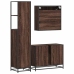 Set de muebles baño 3 pzas madera contrachapada roble marrón