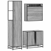 Set de muebles de baño 3 pzas madera contrachapada gris sonoma