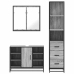 Set de muebles de baño 3 pzas madera contrachapada gris sonoma