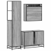 Set de muebles de baño 3 pzas madera contrachapada gris sonoma