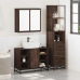 Set de muebles baño 3 pzas madera contrachapada roble marrón