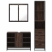 Set de muebles baño 3 pzas madera contrachapada roble marrón