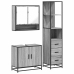 Set de muebles de baño 3 pzas madera contrachapada gris sonoma