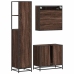 Set de muebles baño 3 pzas madera contrachapada roble marrón