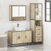 Set de muebles de baño 3 pzas madera contrachapada roble Sonoma