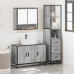 Set de muebles de baño 3 pzas madera contrachapada gris sonoma