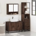 Set de muebles baño 3 pzas madera contrachapada roble marrón