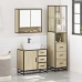 Set de muebles de baño 3 pzas madera contrachapada roble Sonoma