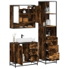 Set de muebles baño 3 pzas madera contrachapada roble ahumado