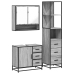 Set de muebles de baño 3 pzas madera contrachapada gris sonoma