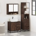 Set de muebles baño 3 pzas madera contrachapada roble marrón