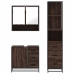 Set de muebles baño 3 pzas madera contrachapada roble marrón