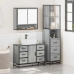 Set de muebles de baño 3 pzas madera contrachapada gris sonoma