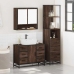 Set de muebles baño 3 pzas madera contrachapada roble marrón