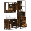 Set de muebles baño 3 pzas madera contrachapada roble ahumado