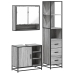 Set de muebles de baño 3 pzas madera contrachapada gris sonoma