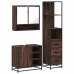 Set de muebles baño 3 pzas madera contrachapada roble marrón