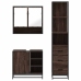 Set de muebles baño 3 pzas madera contrachapada roble marrón