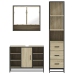 Set de muebles de baño 3 pzas madera contrachapada roble sonoma