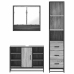 Set de muebles de baño 3 pzas madera contrachapada gris sonoma