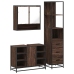 Set de muebles baño 3 pzas madera contrachapada roble marrón