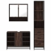 Set de muebles baño 3 pzas madera contrachapada roble marrón