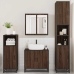 Set de muebles baño 4 pzas madera contrachapada roble marrón