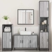 Set de muebles de baño 4 pzas madera contrachapada gris sonoma