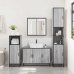 Set de muebles de baño 4 pzas madera contrachapada gris sonoma