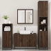 Set de muebles baño 4 pzas madera contrachapada roble marrón