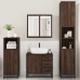 Set de muebles baño 4 pzas madera contrachapada roble marrón