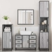 Set de muebles de baño 4 pzas madera contrachapada gris sonoma