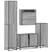 Set de muebles de baño 4 pzas madera contrachapada gris sonoma