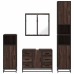 Set de muebles baño 4 pzas madera contrachapada roble marrón