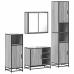 Set de muebles de baño 4 pzas madera contrachapada gris sonoma