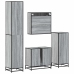 Set de muebles de baño 4 pzas madera contrachapada gris sonoma